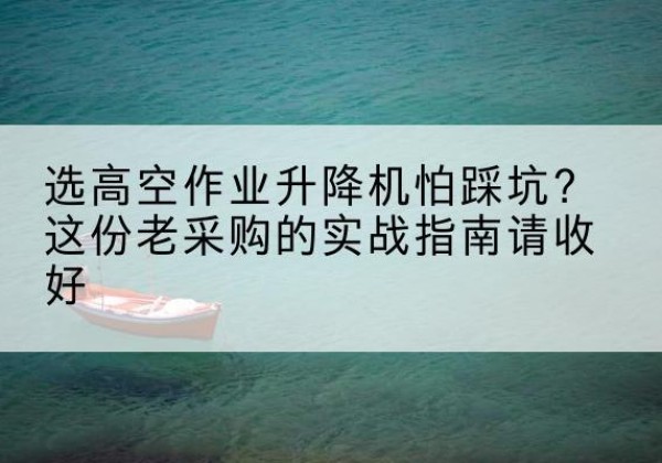 鹿邑高空作业升降机厂家推荐-选高空作业升降机怕踩坑？这份老采购的实战指南请收好