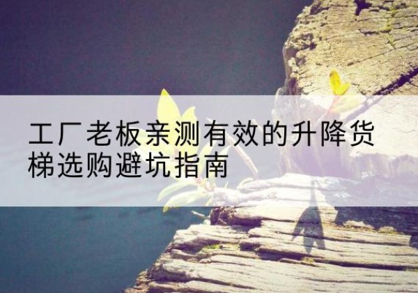 鹿邑升降货梯怎么选-工厂老板亲测有效的升降货梯选购避坑指南
